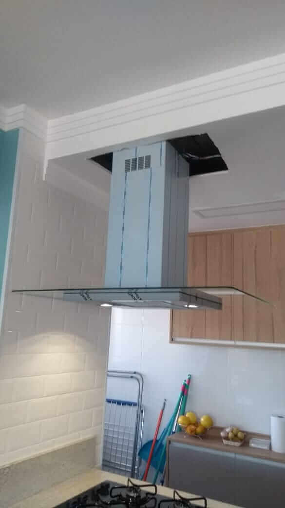 Instalação coifas ilha