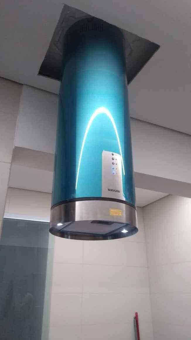 instalação coifa ilha